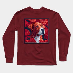 German dog. Style vector (red version пerman dog) Long Sleeve T-Shirt